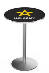 L214 Stainless United States Military Army Pub Table | U.S. Army VFW Pub Table