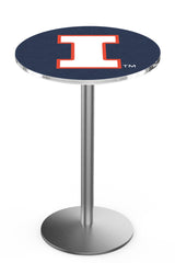 L214 Stainless Illinois Fighting Illini Pub Table