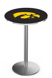 L214 Stainless University of Iowa Hawkeyes Pub Table