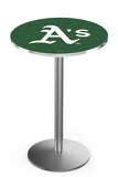 Oakland Athletics L214 Chrome Major League Baseball Pub Table