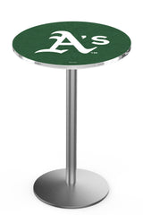 Oakland Athletics L214 Chrome Major League Baseball Pub Table