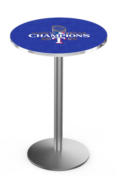 L214 Stainless Texas Rangers 2023 World Series Champions Pub Table