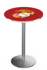 Traditional Red and Yellow Eagle L214 Stainless United States Marine Corps Pub Table | U.S. Marine Corps VFW Pub Table