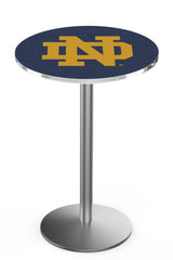 L214 Stainless Notre Dame ND Script Pub Table