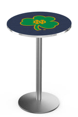 L214 Stainless Notre Dame Shamrock Pub Table