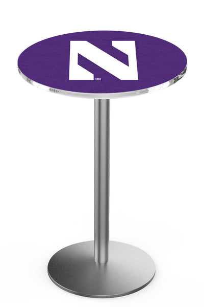 L214 Stainless Northwestern Wildcats Pub Table