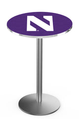 L214 Stainless Northwestern Wildcats Pub Table