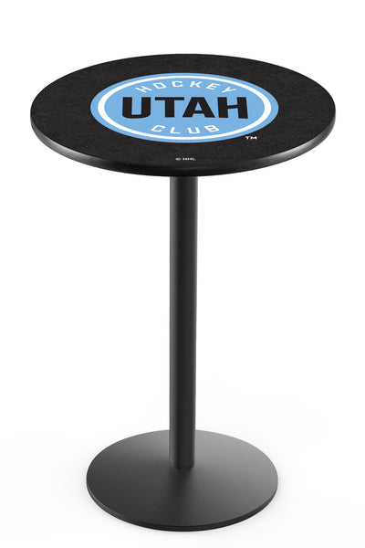 L214 Black Wrinkle Utah Hockey Club Pub Table