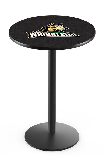 L214 Black Wrinkle Wright State Raiders Pub Table