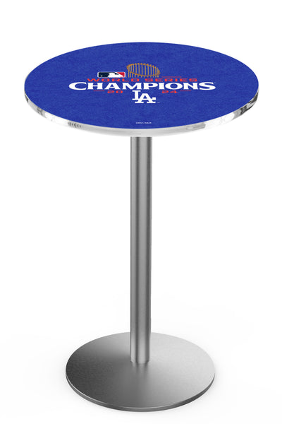 L214 Stainless Los Angeles Dodgers 2024 World Series Champions Pub Table