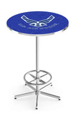 L216 Chrome United States Military Air Force Pub Table | Air Force VFW Pub Table