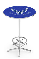 L216 Chrome United States Military Air Force Pub Table | Air Force VFW Pub Table