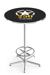 L216 Chrome United States Military Army 250th Anniversary Pub Table | Army VFW Pub Table