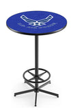 L216 Black Wrinkle United States Air Force Pub Table | Air Force VFW Pub Table