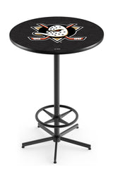 L216 Black Wrinkle Anaheim Ducks Pub Table