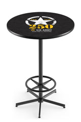 L216 Black Wrinkle United States Army 250th Anniversary Pub Table | Army VFW Pub Table