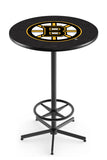 L216 Black Wrinkle Boston Bruins Pub Table