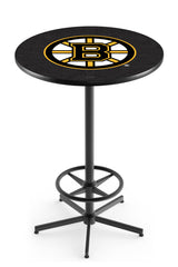 L216 Black Wrinkle Boston Bruins Pub Table