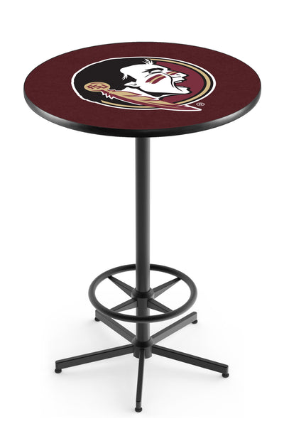 L216 Black Wrinkle Florida State University Seminoles Head Pub Table