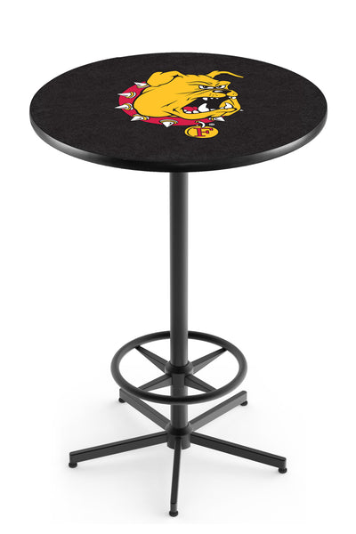 L216 Black Wrinkle Ferris State Bulldogs Pub Table