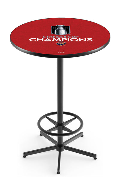 L216 Black Wrinkle Florida Panthers 2024 Stanley Cup Champions Pub Table