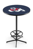 L216 Black Wrinkle Fresno State University Bulldogs Pub Table