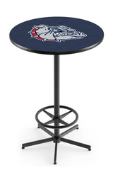 L216 Black Wrinkle Gonzaga Bulldogs Pub Table