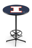 L216 Black Wrinkle Illinois Fighting Illini Pub Table