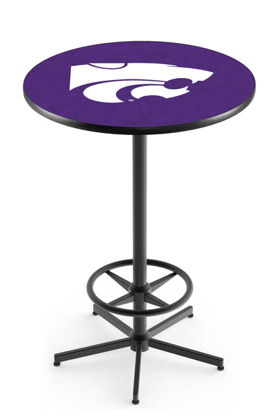 L216 Black Wrinkle Kansas State Wildcats Pub Table