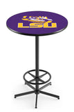 L216 Black Wrinkle LSU Tigers Pub Table