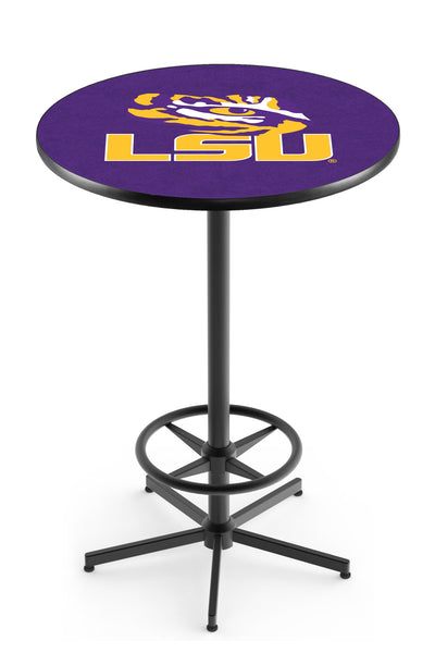 L216 Black Wrinkle LSU Tigers Pub Table