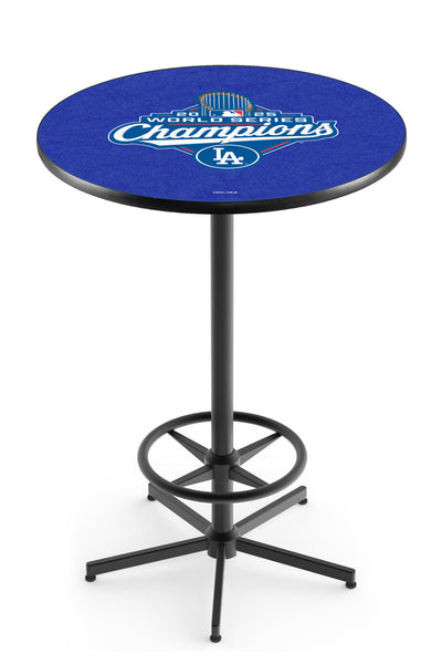 L216 Black Wrinkle Los Angeles Dodgers 2025 World Series Champions Pub Table