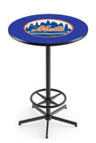 New York Mets MLB L216 Black Wrinkle Pub Table