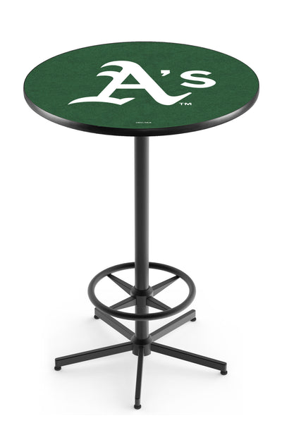 Oakland Athletics MLB L216 Black Wrinkle Pub Table