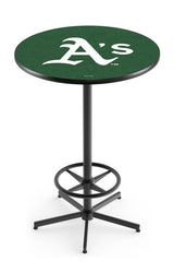 Oakland Athletics MLB L216 Black Wrinkle Pub Table