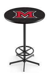 L216 Black Wrinkle Miami University RedHawks Pub Table