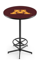 L216 Black Wrinkle Minnesota Golden Gophers Pub Table