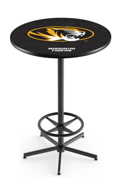 L216 Black Wrinkle University of Missouri Tigers Pub Table