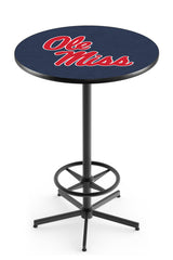 L216 Black Wrinkle Ole Miss Rebels Pub Table