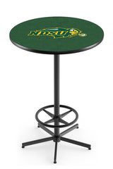 L216 Black Wrinkle North Dakota State University Bison Pub Table