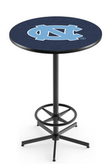 L216 Black Wrinkle North Carolina Tar Heels Pub Table