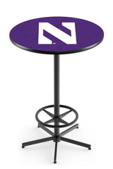 L216 Chrome Northwestern Wildcats Pub Table