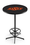 L216 Black Wrinkle Oklahoma State University Cowboys Pub Table
