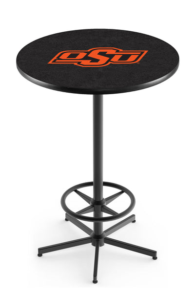 L216 Black Wrinkle Oklahoma State University Cowboys Pub Table