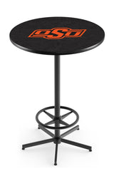 L216 Black Wrinkle Oklahoma State University Cowboys Pub Table