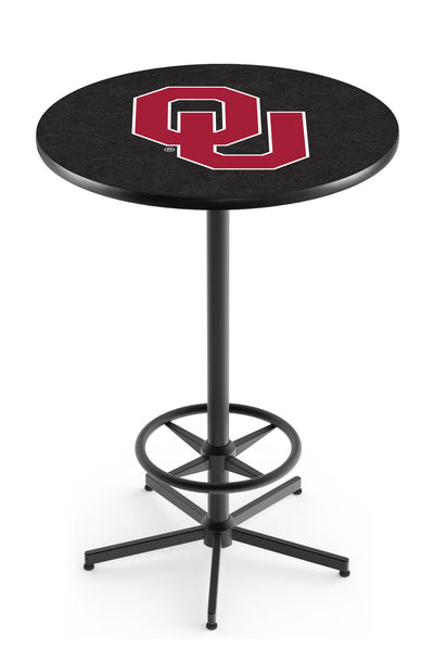 L216 Black Wrinkle Oklahoma Sooners Pub Table
