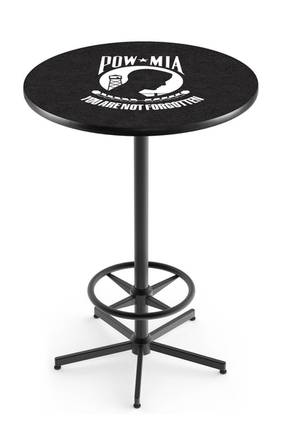 L216 Black Wrinkle United States POWMIA Pub Table | POWMIA VFW Pub Table