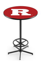 L216 Black Wrinkle Rutgers Scarlet Knights Pub Table