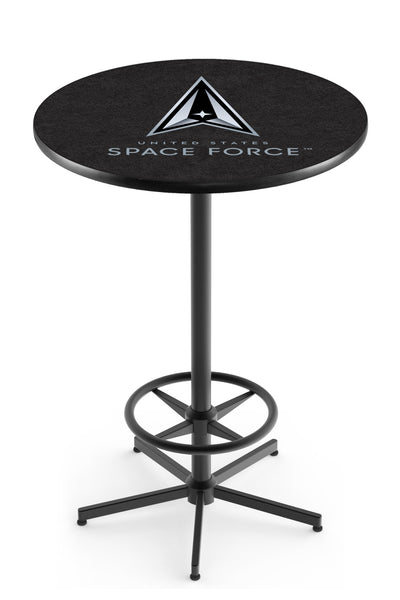 L216 Black Wrinkle United States Space Force Pub Table | Space Force VFW Pub Table