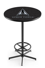 L216 Black Wrinkle United States Space Force Pub Table | Space Force VFW Pub Table